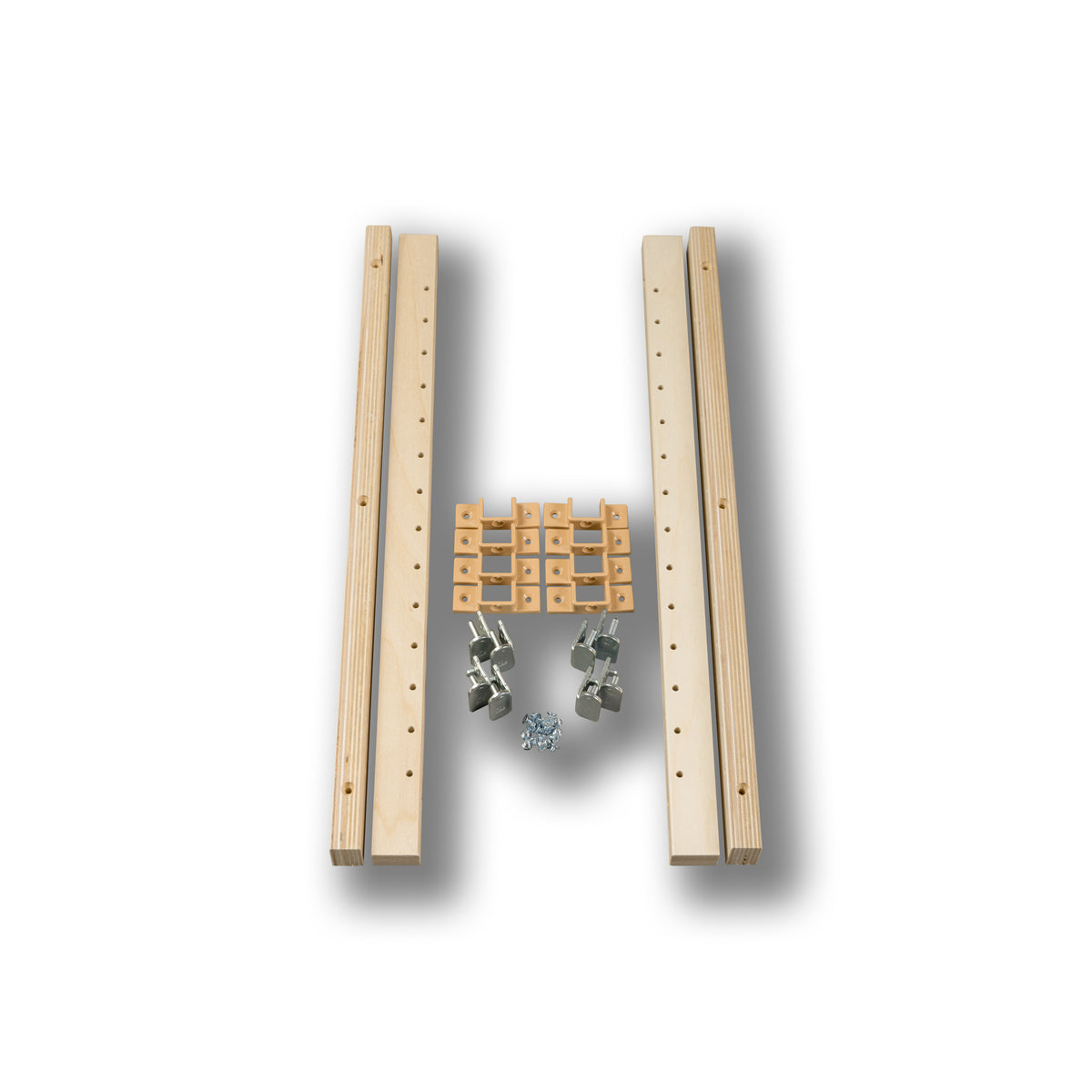 #Option_1 1/4 x 20 7/8 - Bulk Pack (10 Kits): 80 Brackets w/ Screws, 40 Pilasters, 80 Support Clips
