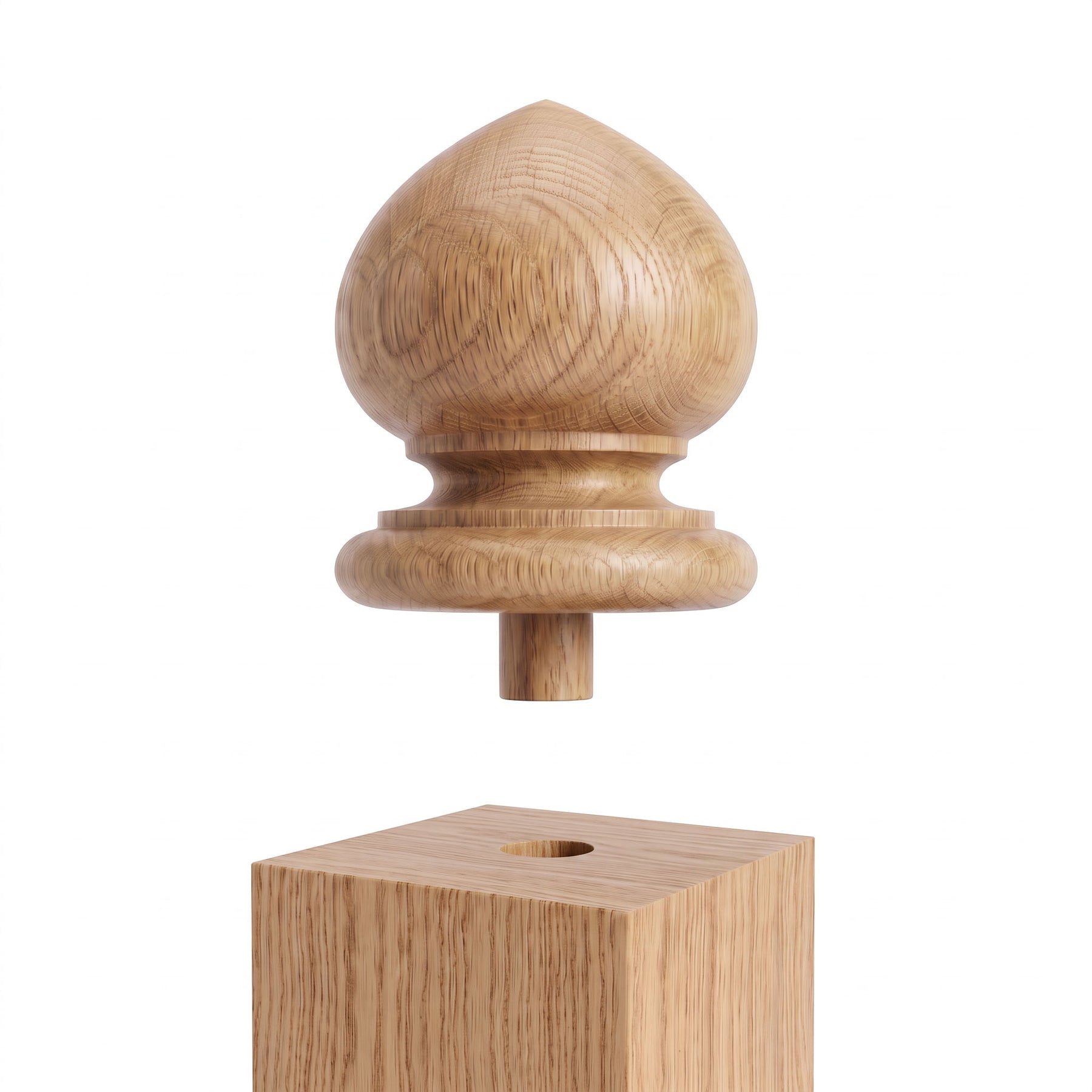 Finial Newel Post Cap FN-0100 - Spade Top