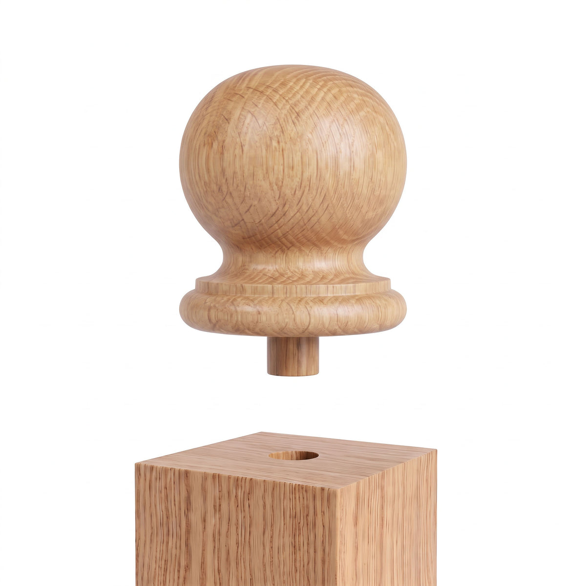 Finial Newel Post Cap FN-0103 - Round Ball Top