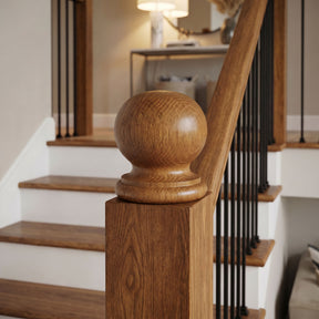 Finial Newel Post Cap FN-0103 - Round Ball Top