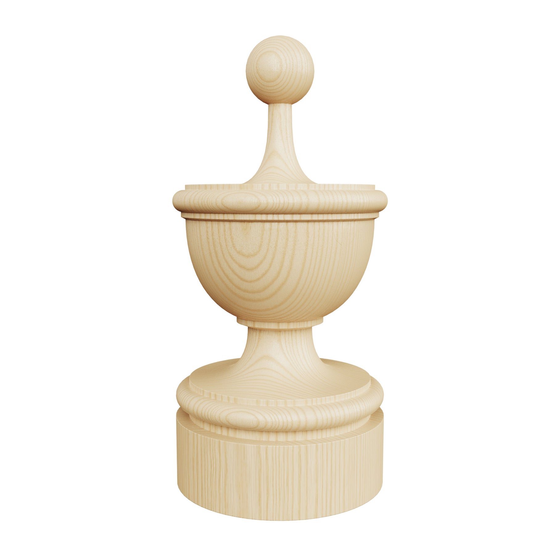 thumbnail image 2 of Unfinished Wood Finial For Newel Post – #122, 7x5 Inch, Unbranded 2 of 3