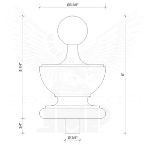 Finial Newel Post Cap FN-0108