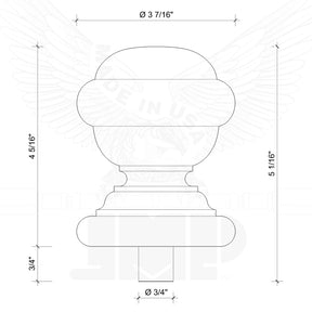 Finial Newel Post Cap FN-0109
