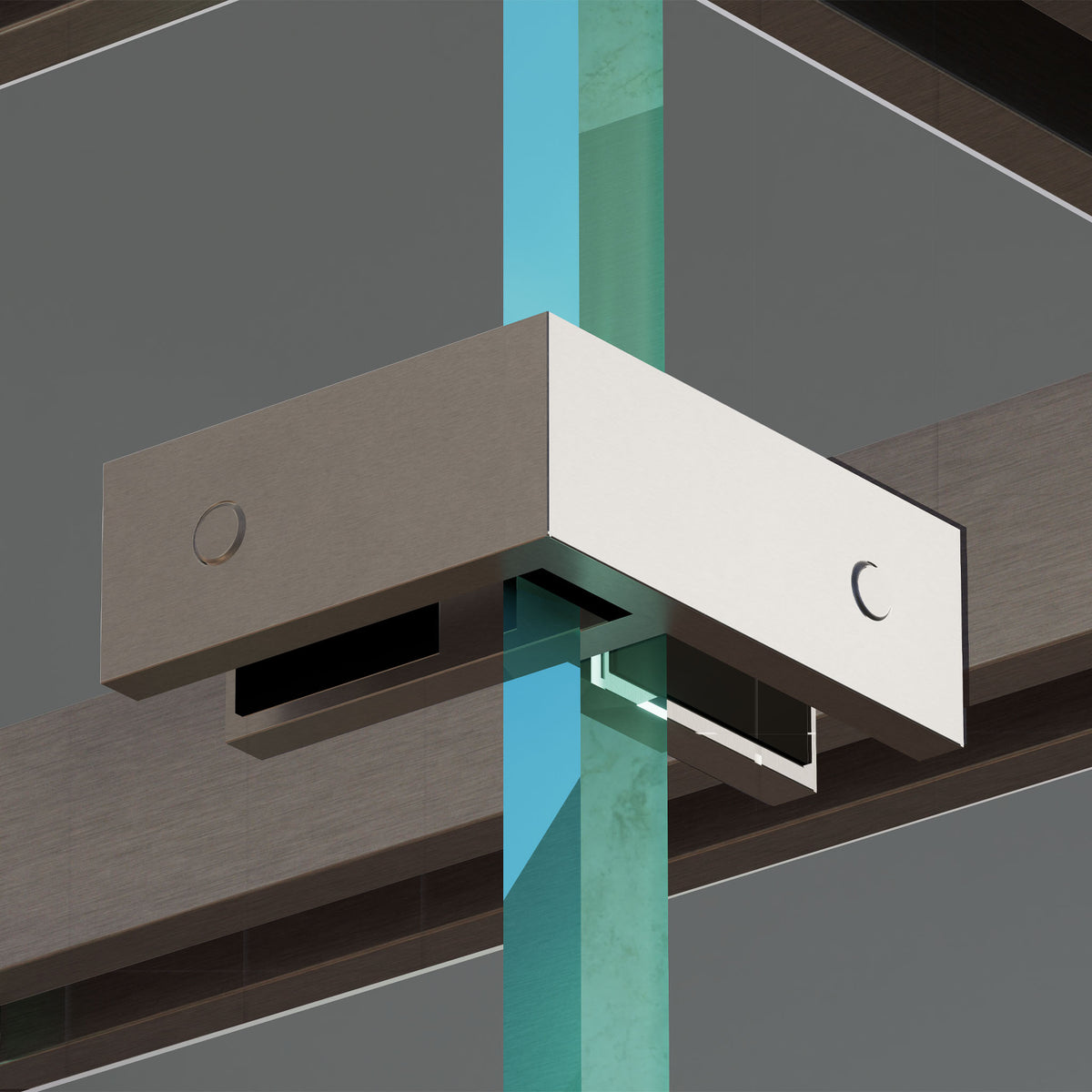 GlassX GC002 Stainless Steel Glass Connector - 90 Degree Glass to Glass