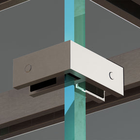 GlassX GC002 Stainless Steel Glass Connector - 90 Degree Glass to Glass