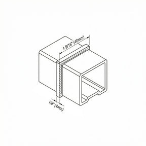 SteelX IC001 Inline Handrail Connector