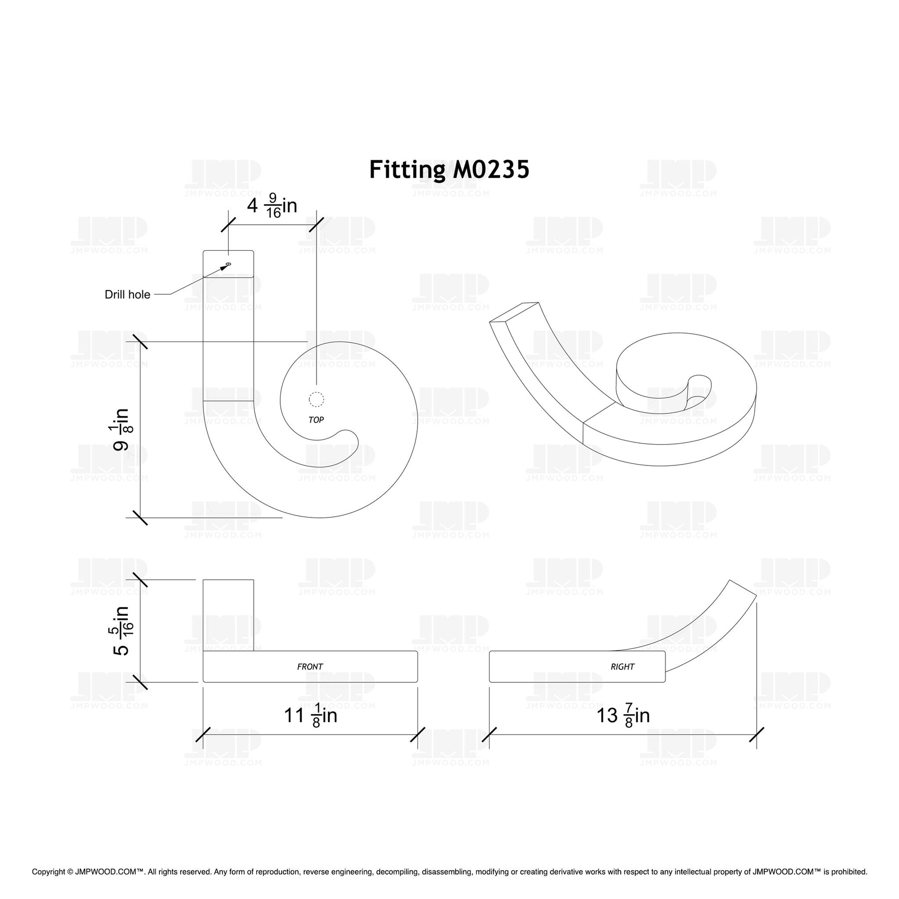 Fitting M0235 - Round Volute (Right Hand)