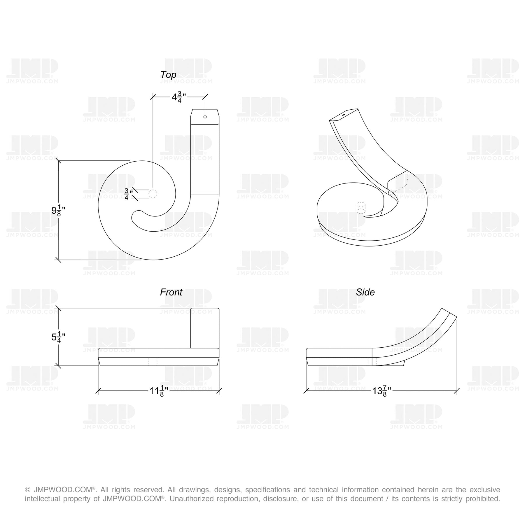 Fitting M4430 - Round Volute (Left Hand)