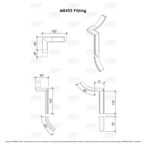 Fitting M8455 - Level Quarter Turn Gooseneck Fitting (Right Hand)