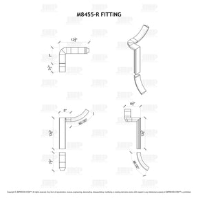 Fitting M8455-R (Rounded) - Level Quarter Turn Gooseneck Fitting (Right Hand)