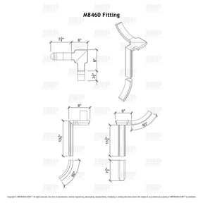Fitting M8460 - Level Quarter Turn Gooseneck Fitting with Cap (Left Hand)