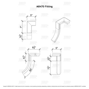 Fitting M8470 - Level Quarter Turn Gooseneck Fitting with No Cap (Left Hand)