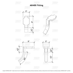 Fitting M8488 - Straight Riser with Tandem Cap