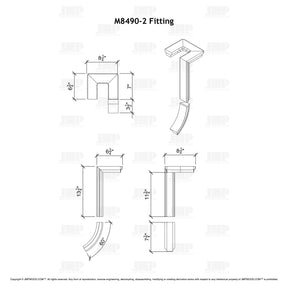 Fitting M8490-2 - Landing Return Riser with No Cap 2-Rise (Left Hand)