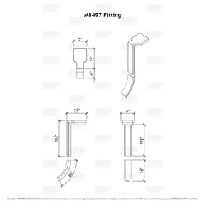 Fitting M8497 - Straight Riser with Cap (2-Rise)