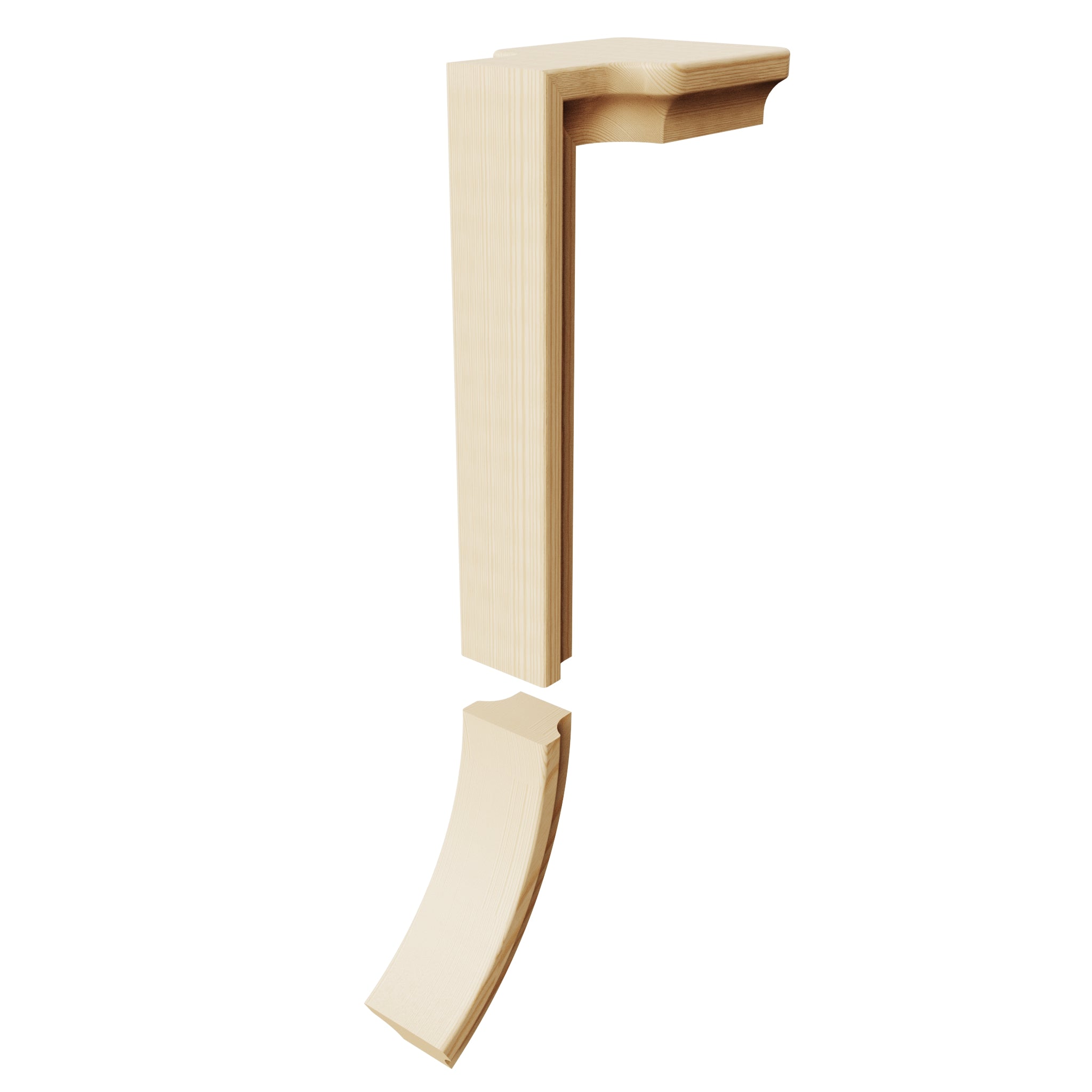 Wall End Riser Fitting M8497 - Straight Riser with Cap (2-Rise) - JMP Wood