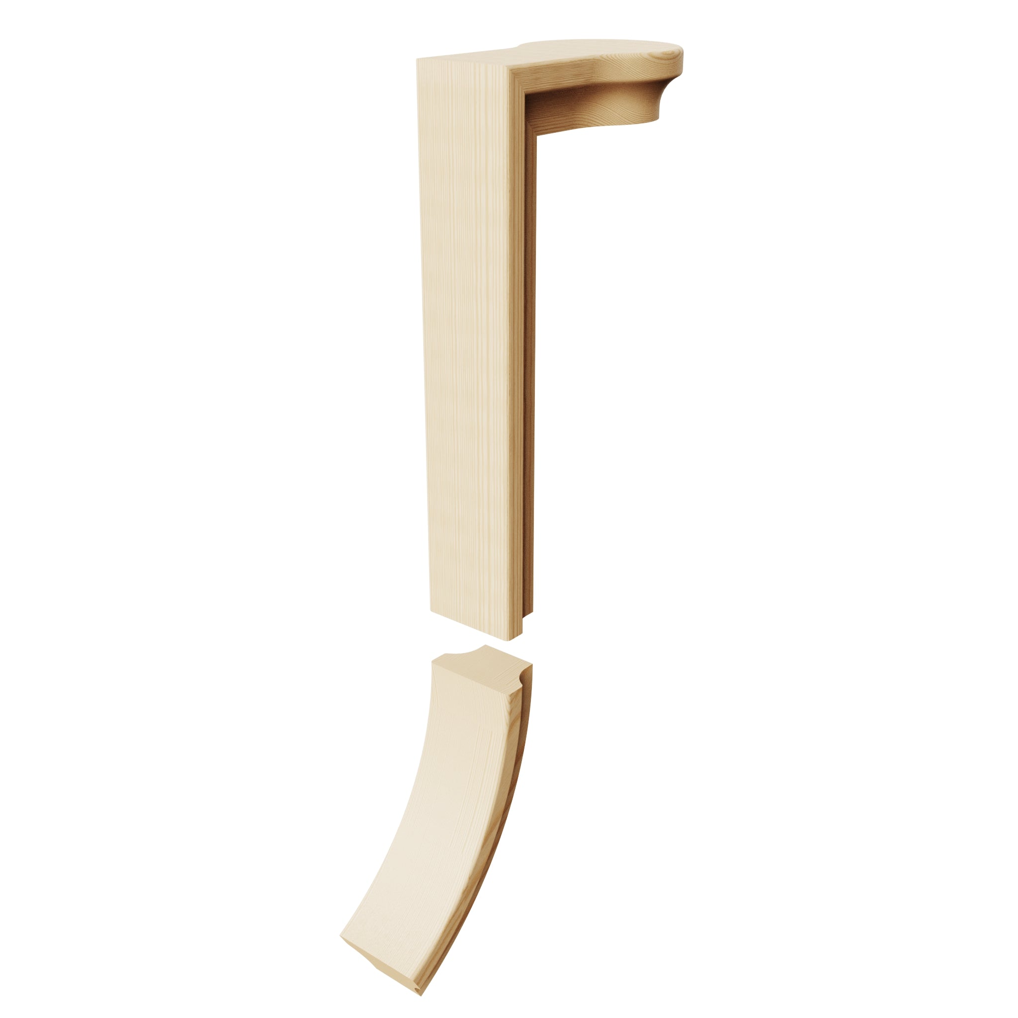 Fitting M8497-R (Rounded) - Straight Riser with Cap (2-Rise) - JMP Wood