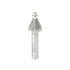 #option_MR0107 Miniature 22.5 Deg Chamfer w 3/16 Dia Ball Bearing x 1/2 Dia x 1/2 x 1/4 Inch Shank Router Bit
