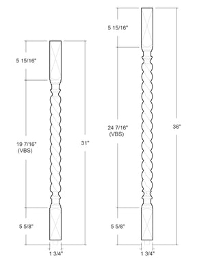 Napoleon Baluster (Barley Twist)