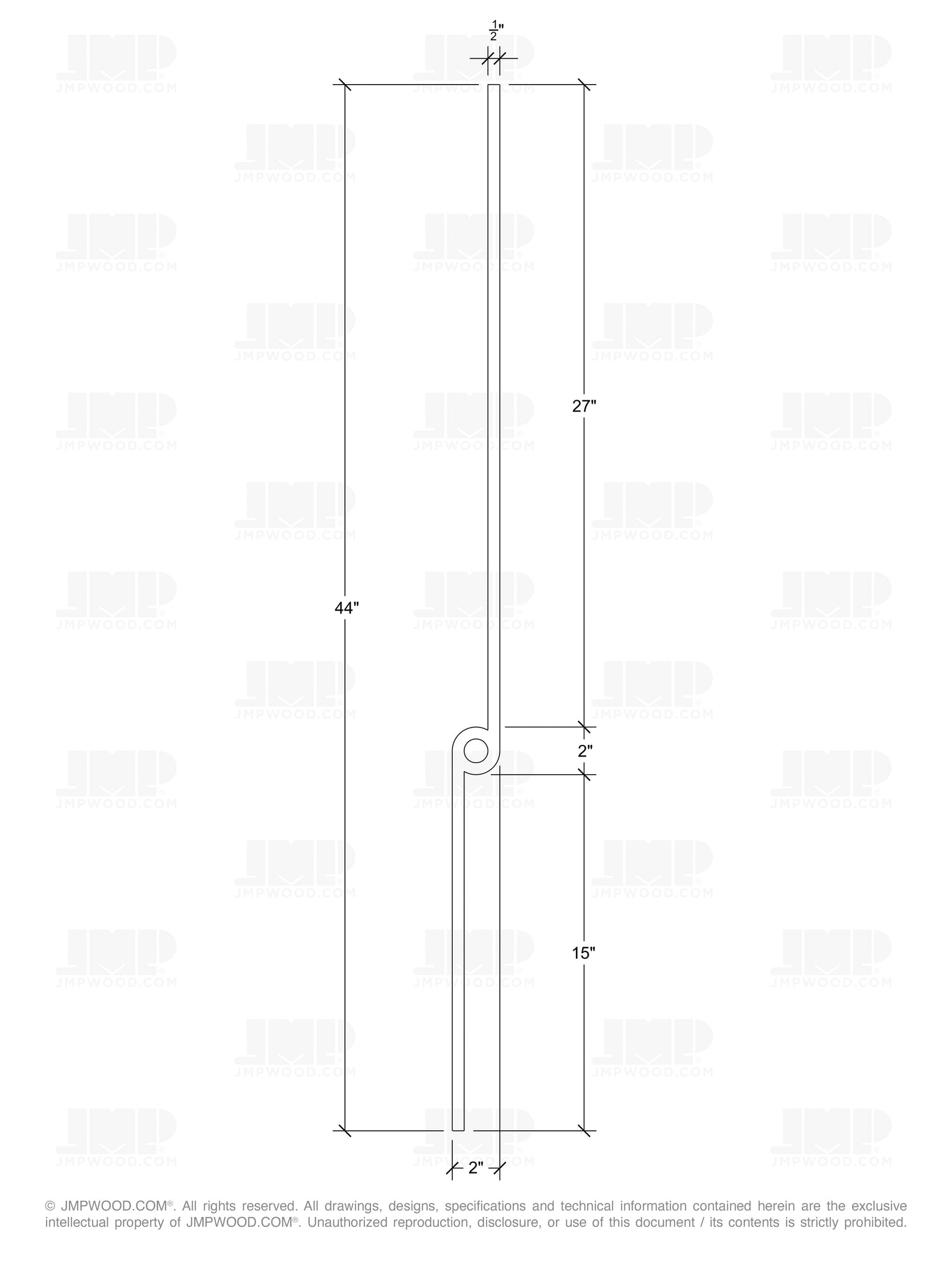 Noto Iron Baluster - 1/2" Square - Half Note