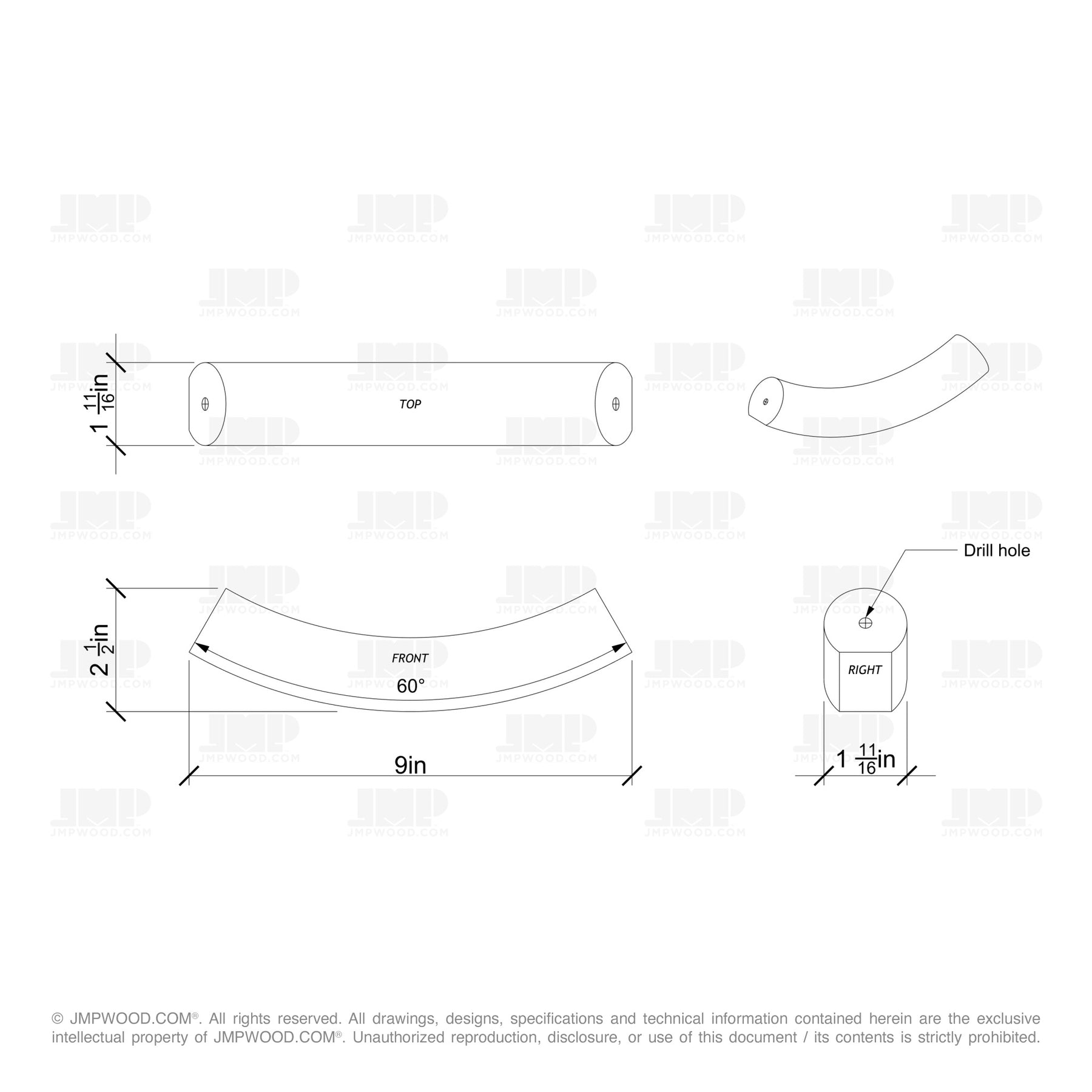 Fitting R6412 (6040 Handrail) - Up Easing