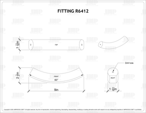 Fitting R6412 (6040 Handrail) - Up Easing