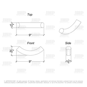 Fitting R6414 (6040 Handrail) - Up Easing 90º