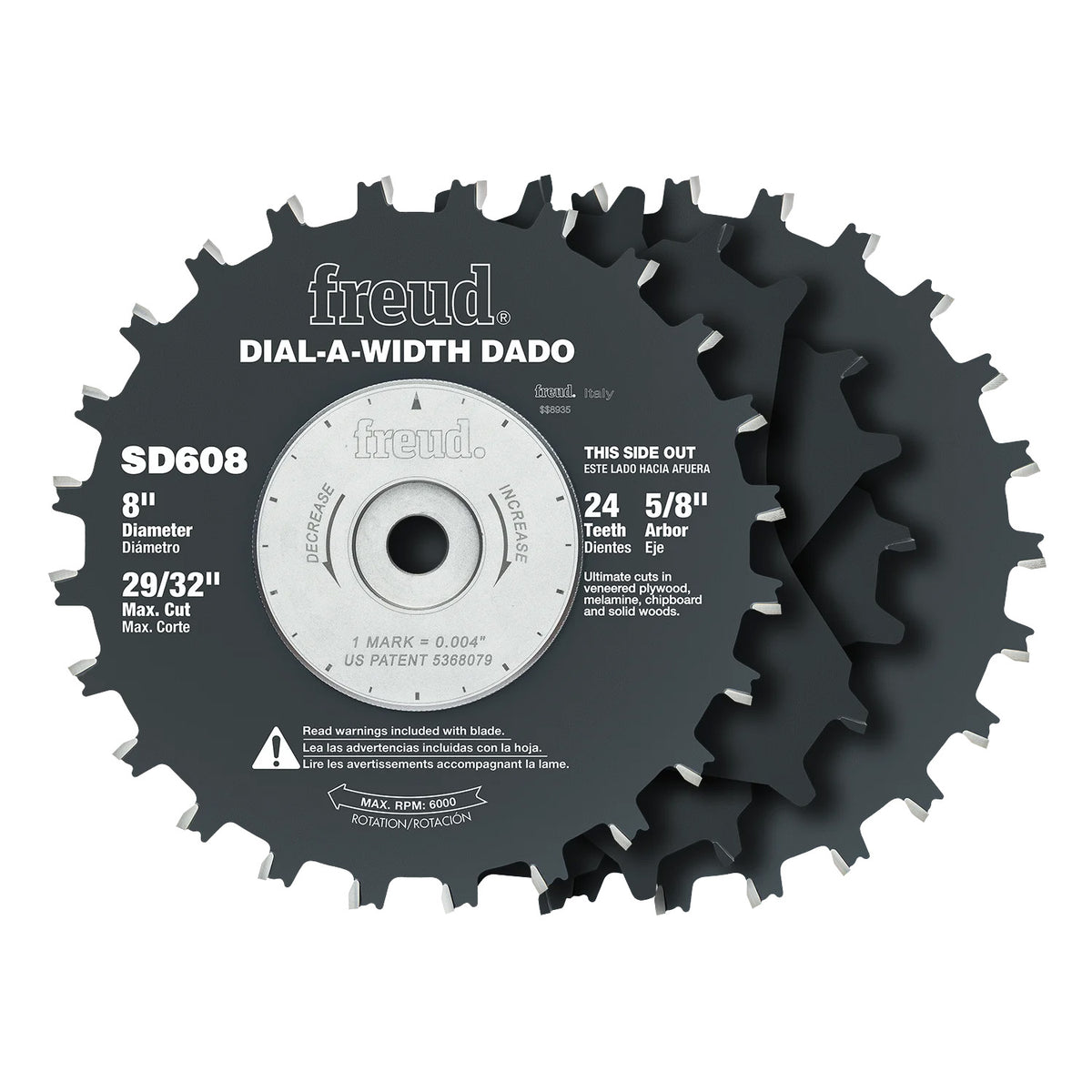 #Option_(SD608) 8" x 24T Dial-A-Width Stacked Dado Sets