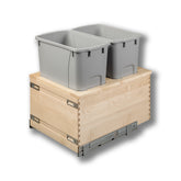 #Option_14 7/8 x 19 5/8 x 21 1/2 - Double 34-Quart *Gray* Bins