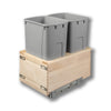 #Option_14 7/8 x 23 5/8 x 22 1/2 - Double 50-Quart *Gray* Bins