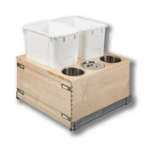 #Option_20 3/8 x 19 5/8 x 21 1/2 - Double 34-Quart Bins, 3 Canisters Right Of Bins