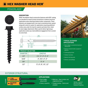 SPAX Hex Washer Head HCR PowerLags