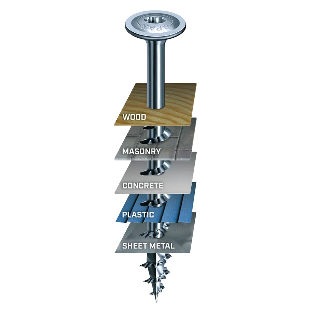 SPAX Exterior Multi-Material Wafer Head HCR-X T-Star Plus Screws