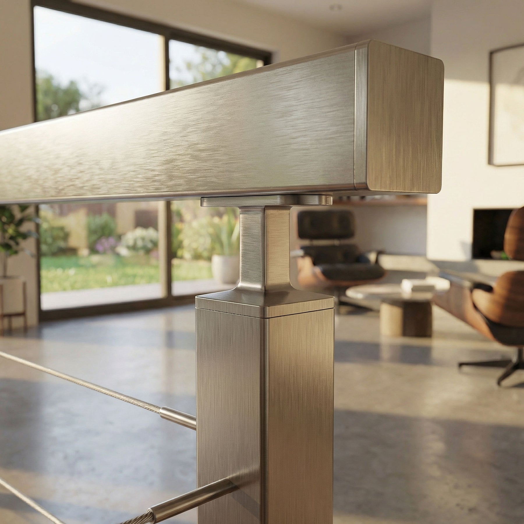 SteelX Square Handrail - JMP Wood
