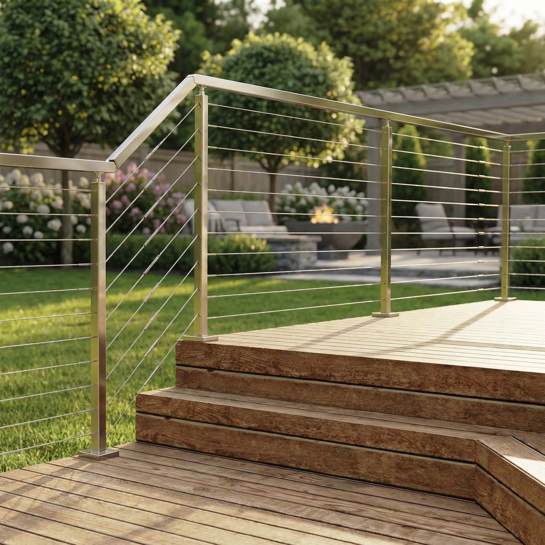 SteelX Square Handrail - JMP Wood