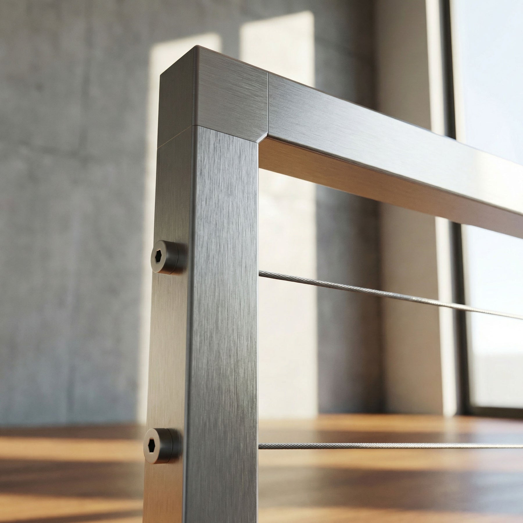 SteelX Square Handrail - JMP Wood