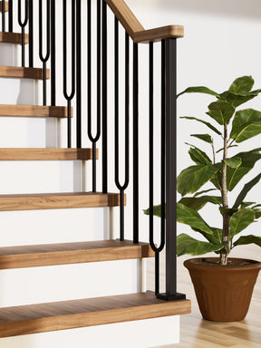 Iron Newel TN01-F - 1-3/16" Square - With Flange & Welded Plate