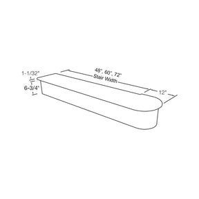 Tread 8110 - Starting Step w/ 1 End Bullnose