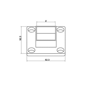 STLX-WF001 Floor/Wall Mount Handrail Flange 40x40mm