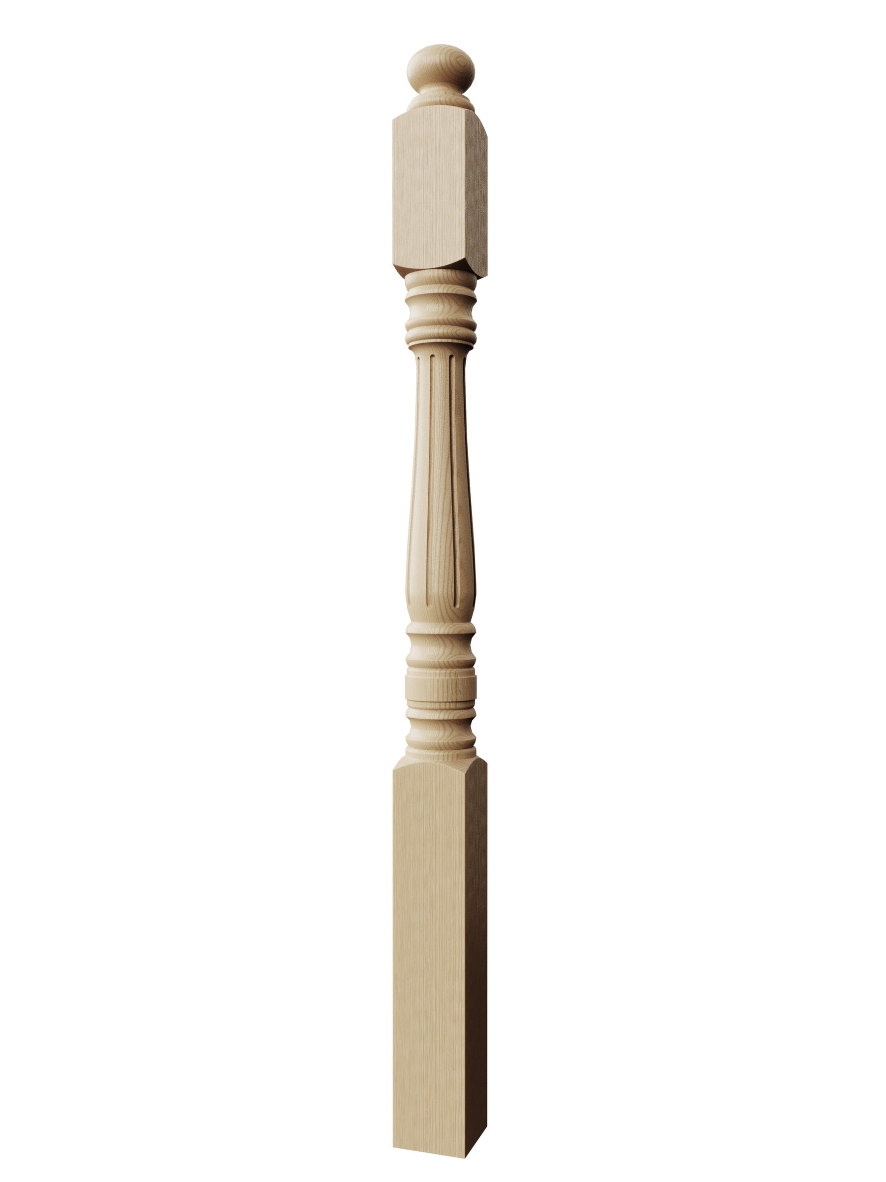 Williamsburg Post to Post Newel (Fluted)
