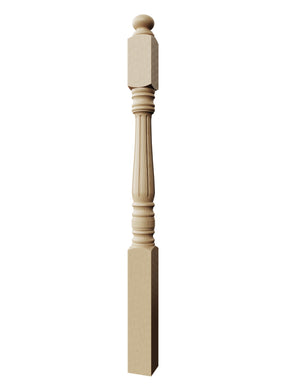 Williamsburg Post to Post Newel (Fluted)