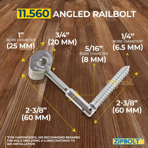 Zipbolt Angled Railbolt