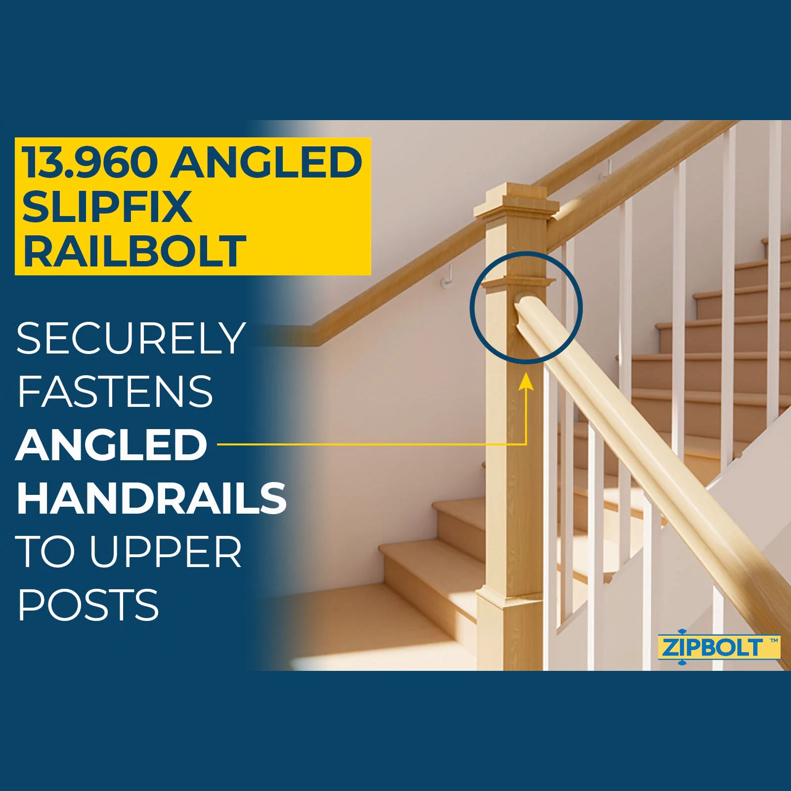 Zipbolt Angled Slipfix Railbolt