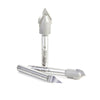 #option_AMS-129 3-Pc "Zeo-Point" Solid Carbide and Carbide Tipped 30, 60 & 90 Deg V-Groove Router Bit Pack, 1/4 Inch Shank