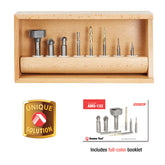 #option_AMS-133 8-Pc Signmaking Starter Router Bit Collection #III, 1/4 & 1/2 Inch Shank