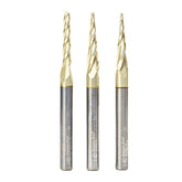 #option_AMS-144 3-Pc Up-Cut Spiral Ball Nose CNC Set, 1/4 Inch Shank, Includes 1/32, 1/16 & 1/8 Dias