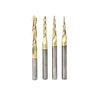 #option_ AMS-148 4-Pc Up-Cut Spiral Ball Nose CNC Set, 1/4 Inch Shank, Includes 1/32, 1/16, 1/8 & 1/4 Dias