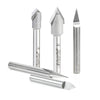 #option_AMS-159 5-Pc Solid Carbide and Carbide Tipped 18, 30, 45, 60 & 90 Deg V-Groove Router Bit Pack, 1/4 Inch Shank