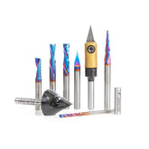 #option_AMS-169 10-Pc CNC Signmaking Router Bit Set IV, 1/8 & 1/4 Inch Shank