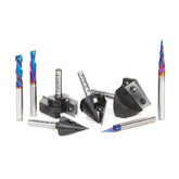 #option_AMS-179 CNC Router Bit 8-Pc Advanced Starter Set, 1/4 Inch Shank